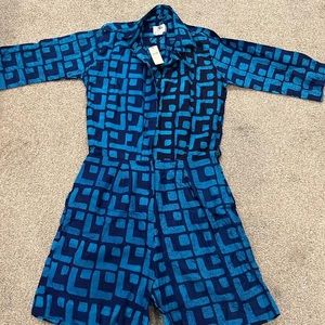 Anthropologie Women’s romper blue